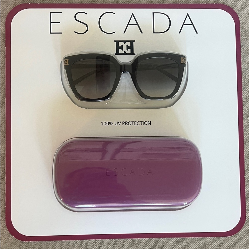 Escada Black Sunglasses with Purple Case